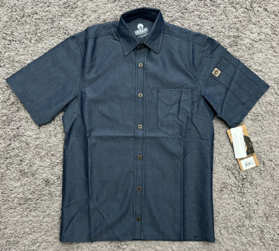 New Chef Works Urban Collection Denim Detroit Short Sleeve Button Shirt Men's XS