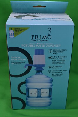 PRIMO Portable Water Dispenser Fits 3 & 5 Gallon Primo Bottles,New Sealed