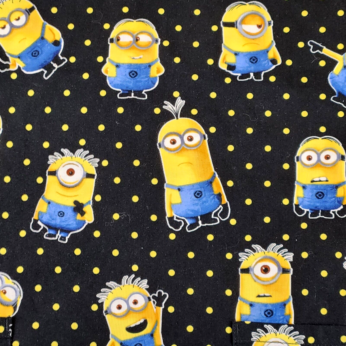 ウェア FCRB MINIONS S/S PRACTICE TOP Minions Despicable Me Womens Scrub Top XS Black Short Sleeve