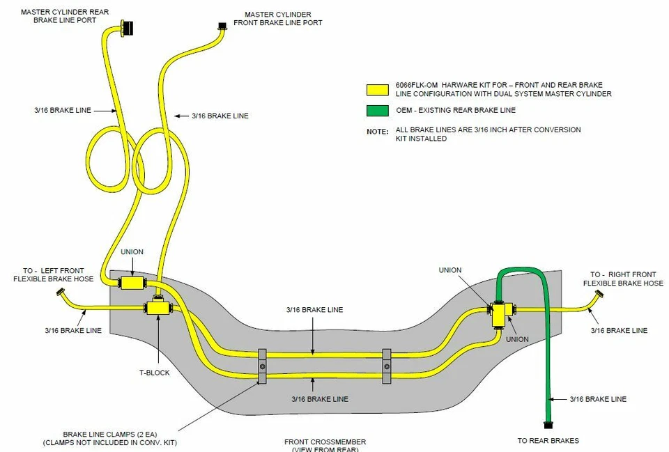 1960-66 Chevy C10 Apache GMC Truck Front Disc Brake Conversion Hardline Line Kit - Image 4 of 4