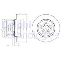 Delphi 2X Bremsscheibe Hinten Ø259 Mm Voll FüR Toyota Urban Cruiser _P1_ 1.4