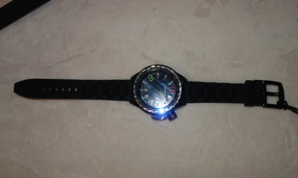 Akribos XXIV AK468BK Women's Crystal Swiss Quartz MOP Strap Watch new - Image 2 of 4