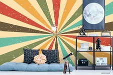 3D Color Burst Wallpaper Wall Mural Removable Self-adhesive Sticker7323