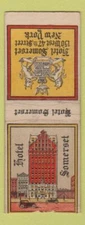 Matchbook Cover - Hotel Somerset New York City BOBTAIL