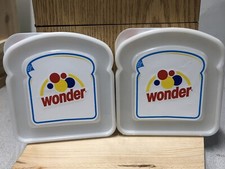 VINTAGE (2) WONDER BREAD SANDWICH CONTAINER BY A. ARONSON 2006