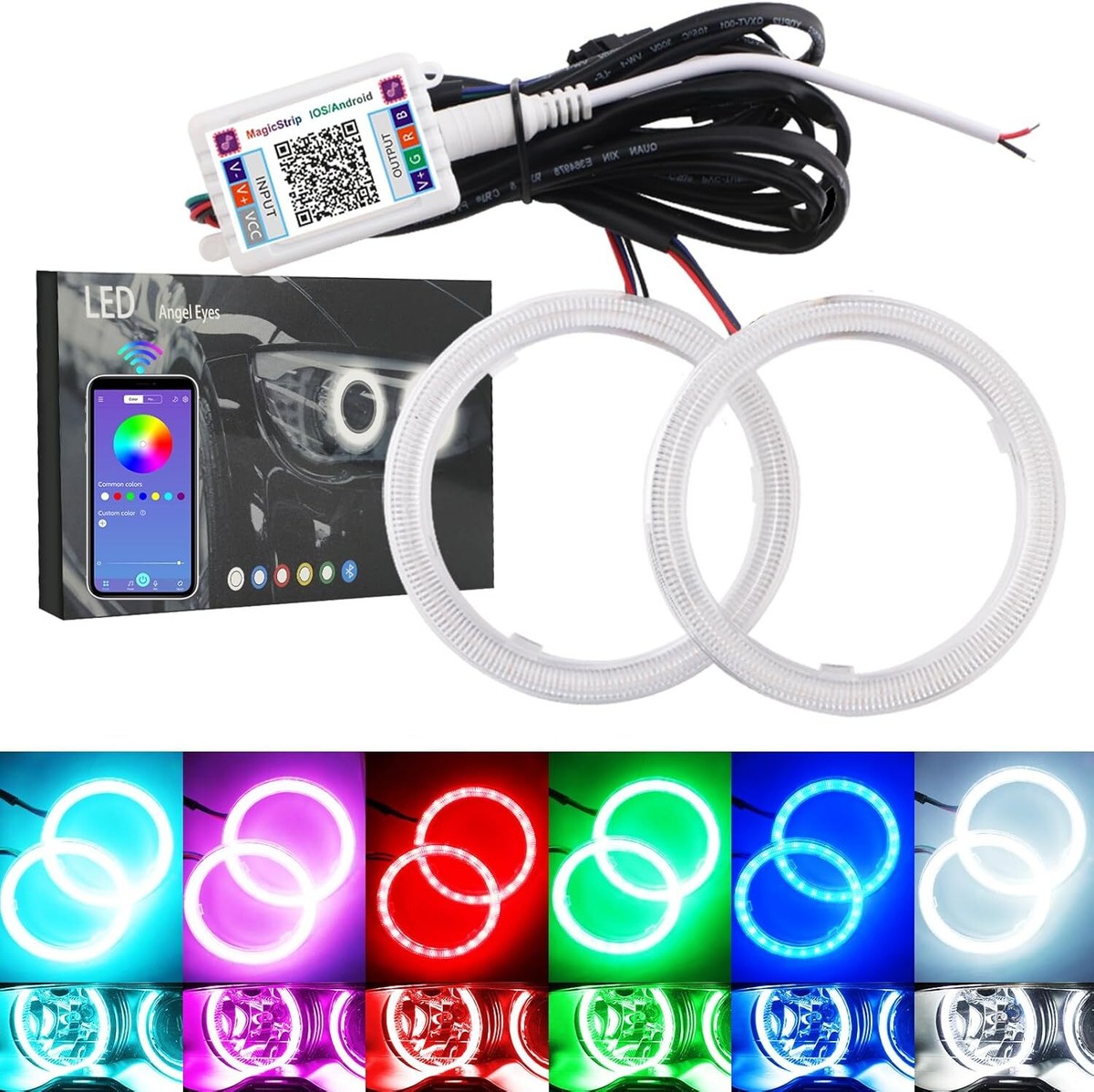 100mm RGB LED Halo Rings - Brighten Your Way In Style - Foto 3