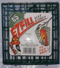 C S Ez-Fill Suet Basket Bird Feeder holds one suet cake