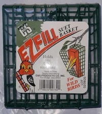 C&S Ez-Fill Suet Basket Bird Feeder holds one suet cake