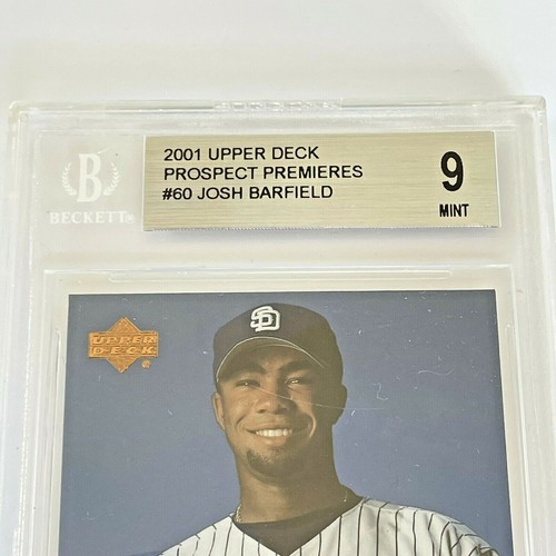 Béisbol 2001 Upper Deck Prospect Premieres #60 Josh Barfield XRC BGS 9 como nuevo - Imagen 2 de 4