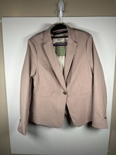 H M Blazer Women  s Size M NWT Blush Pink Single Button Lined Work Wear Business