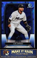 Luis Arraez 2023 Bowman Chrome Sapphire Edition #87 Miami Marlins Baseball