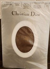 Christian Dior Ultra Sheer Pantyhose Size 3 French Taupe