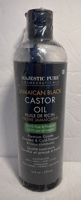 MAJESTIC PURE Jamaican Black Castor Oil W/ Pump for Hair, Skin & Nails 16oz