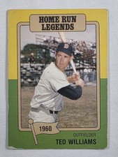 BOSTON RED SOX 1986 BIG LEAGUE CHEW TED WILLIAMS #8 MLB BASEBALL CARD