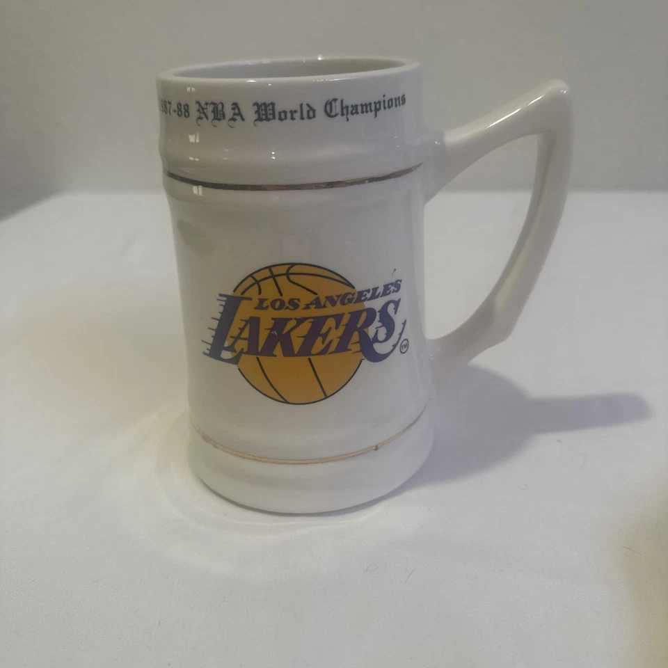 Los Angeles Lakers 1987-88 NBA Championship Season Beer Stein Mug Magic Kareem * - Image 2 of 4