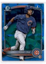 2025 Bowman Chrome Blue Cracked Ice - Ronny Cruz #BCP-213 Cubs