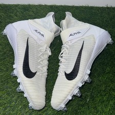 Nike Alpha Menace Elite 2 Flyknit White Football Cleats Men Size 14 CI1530-100