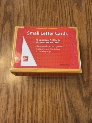 MCGRAW HILL EDUCATION / SMALL LETTER CARDS / 260 LETTER FLASHCARDS / NEW