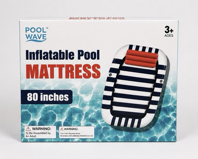 Pool Wave Inflatable Pool Mattress 80 Inches Long, Model PWB0123 (PWB0123)
