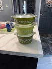 Vintage Spring Blossom Pyrex Round Casserole Set 6 Pieces 473 - 475 Bake Serve,