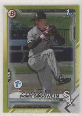 2021 Bowman Draft 1st Edition Yellow Foil 15/75 Brooks Gosswein #BD-21 xb2