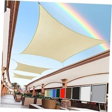  12' x 12' Beige Square Sun Shade Sail Canopy Outdoor Patio Fabric Screen 