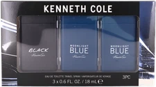 Kenneth Cole Men Set: Black + Moonlight Blue + Moonlight Blue (0.6+0.6+0.6oz)New