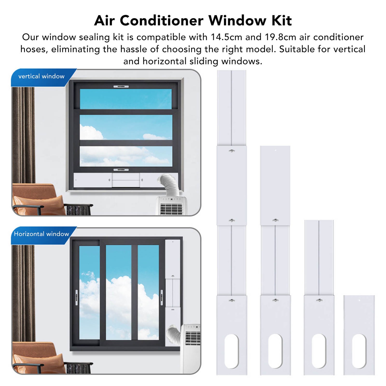 Universal Adjustable Air Conditioner Window Kit Efficient Practical Easy