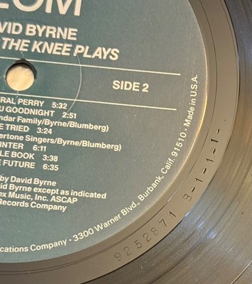 David Byrne Music For The Knee Plays LP ECM near Mint Robert