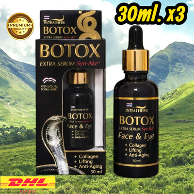 Royal Thai Herb SYN-AKE Cobra Serum 30ml x3 Anti Aging Wrinkle Lift Skin