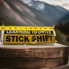 Learning to Drive Stick Shift Car Magnet Colorful Reflective Weather Resistant