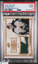 Ed Belfour Splendor Patch /36 Leather 2023-24 UD The Cup PSA 9 Dallas Stars