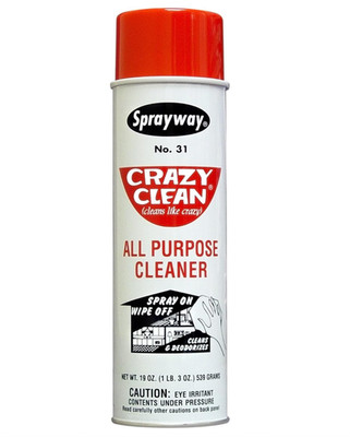 Sprayway SW031 All Purpose Crazy Clean Cleaner, 19 oz, Gray