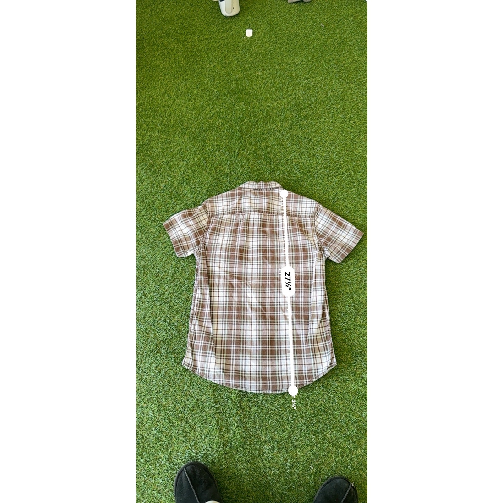 Y2K MOSSIMO BROWN PATTERNED BUTTON UP S - image 4