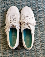Keds WH46200M Womens Very Good Condition White Leather Sneakers Sz 7.5 Lace Up