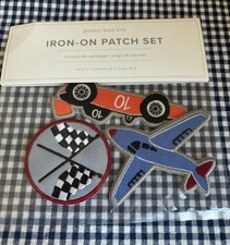 school Pottery barn Disney boy Hot Wheels car plane truck space Patch set 3 -