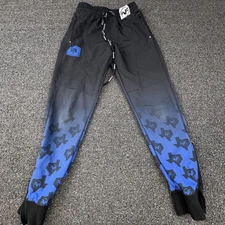 Nearfall Pants Youth Large Black Blue Texas NF Graphic Zip Pockets Wrestling