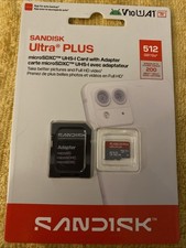  L K  NIP  SanDisk Ultra PLUS 512GB microSDXC UHS-I Card with Adapter