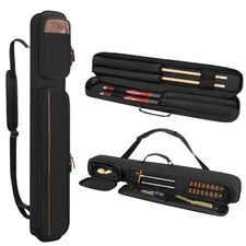 2x2 Pool Cue Case Holds 2 Butts and 2 Shafts Billiard Pool Cue Stick Carrying...