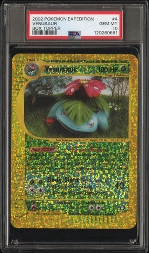 2002 POKEMON EXPEDITION BOX TOPPER #4 VENUSAUR PSA 10