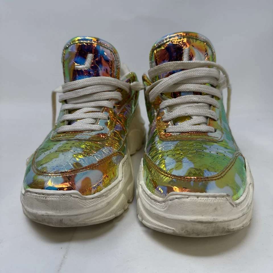 Joshua*s Zenith 迷彩彩虹全息运动鞋女式 38 码意大利制造 — 第 2/4 张图片