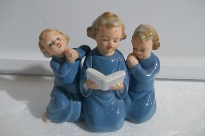 Vtg Gerold Porzellan ''Bedtime Trio'' Figurine: Baveria West Germany