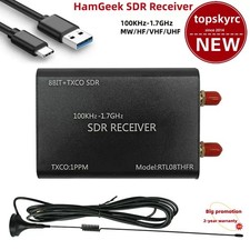 HamGeek RTL08THFR 100KHz-1.7GHz SDR Receiver SDR Radio 1PPM TXCO with Antenna