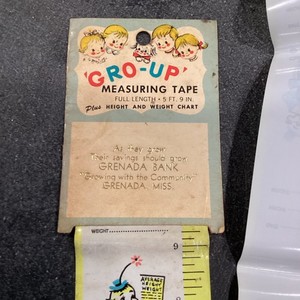 1960s WHEN I GROW UP Chart Unused Wall Child Measure Hanging UNUSED