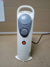 800W Mini Oil Filled Electric Portable Radiator Compact 5 Fin Thermostat Heater