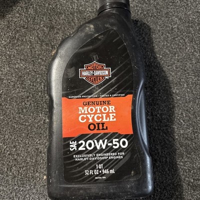 Harley-Davidson SAE 20w-50 Motorcycle Engine Oil 1 Quart 62600007 NEW