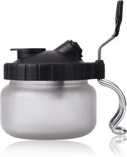Multifunctional Airbrush Cleaning Pot Glass Station Holder Spray Paint Tool