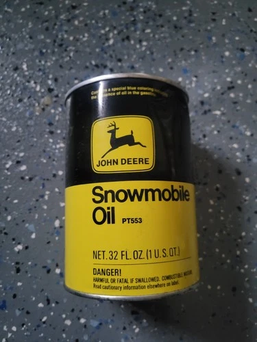 Vintage John Deere Snowmobile Oil Can 1qt Full Unopened