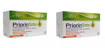 PRIORIN   EXTRA - NEW 60 Capsules Bayer Hair Growth Loss Treatmentx2