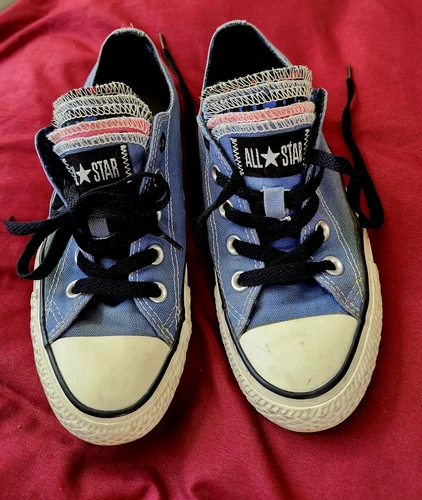 Donna taglia 6 uomo taglia 4 CONVERSE ALL STARS blu pervinca con 5 lingue!